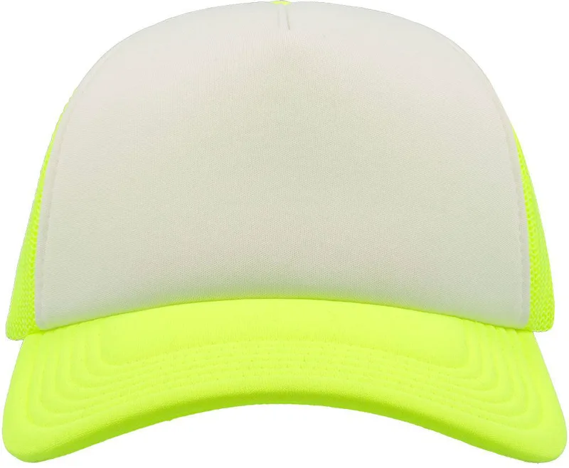 Πεντάφυλλο καπέλο τζόκεϊ με δίχτυ Rapper Atlantis RAPP White/Yellow Fluo