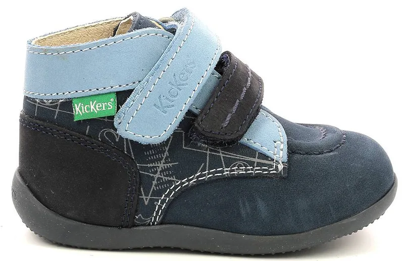 ΜΠΟΤΑΚΙ KICKERS BONKRO-2 860096 ΣΚΟΥΡΟ ΜΠΛΕ/ΓΑΛΑΖΙΟ (EU:19)