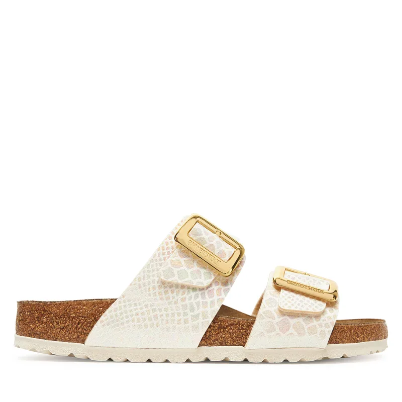 Παντόφλες Birkenstock Sydney Cushion Buckle 1030258 Εκρού