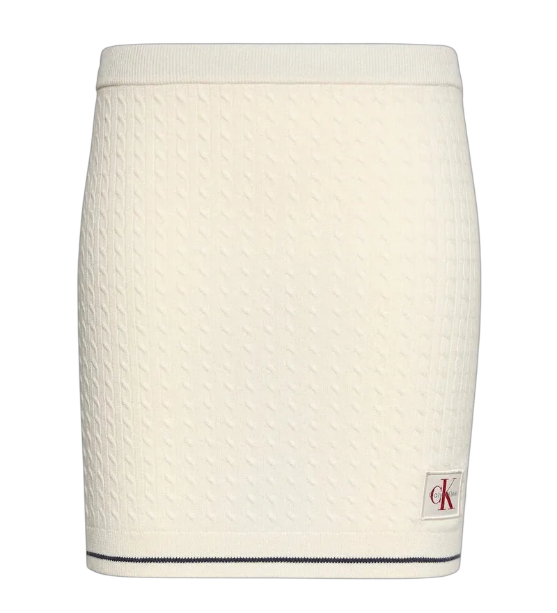 Γυναικεία Mini Φούστα Εκρού Calvin Klein LV047F364G-YAS
