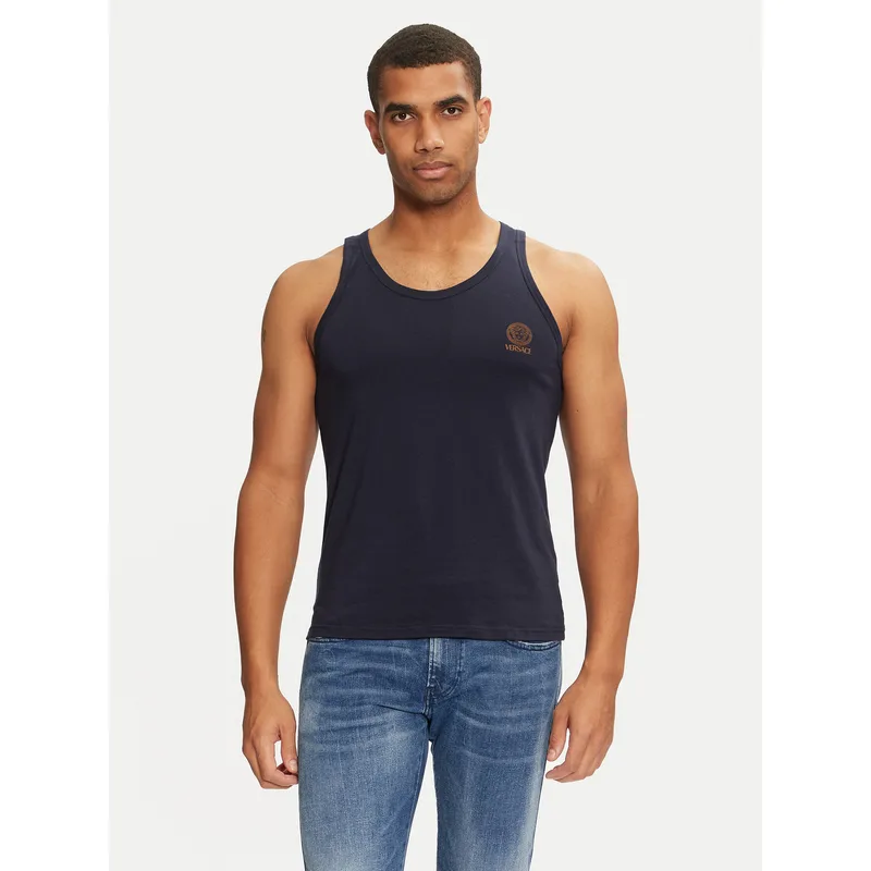 Versace Tank top AUU01012 1A1001 Σκούρο μπλε Regular Fit