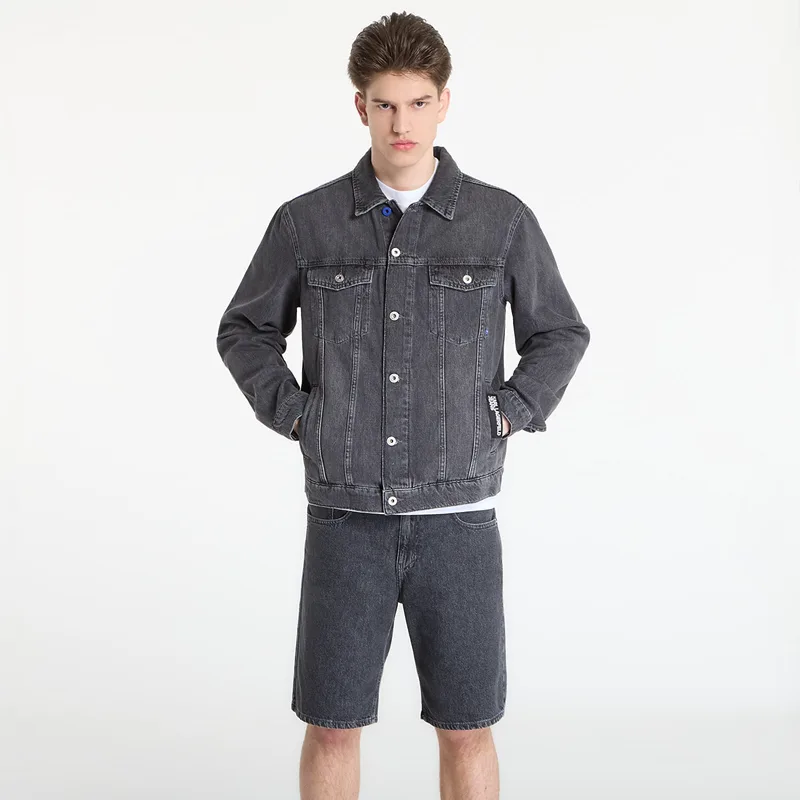 Μπουφάν Karl Lagerfeld Jeans Regular Denim Jacket Washed Dark Grey M