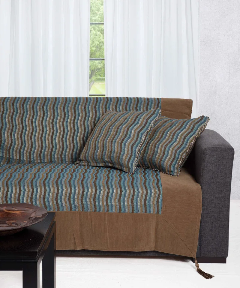 Ριχτάρι Πολυθρόνας Silk Fashion 602 Κύμα Μπλέ 150x180