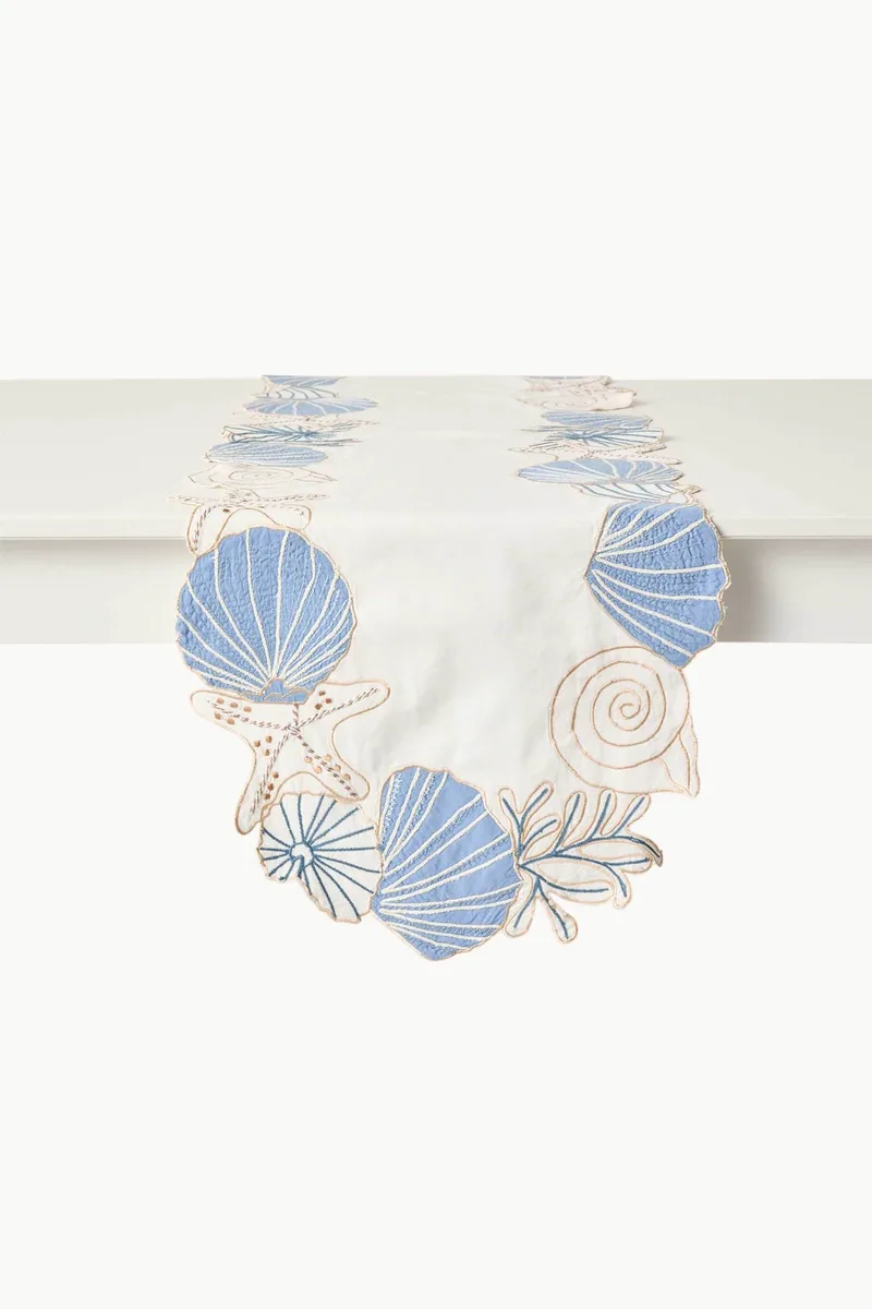 Coincasa βαμβακερό ράνερ με κέντημα 40 x 140 cm - 006813787 Εκρού