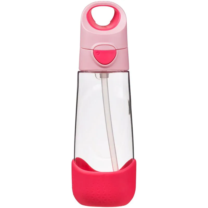 b.box Bottle with Straw μπουκάλι με καλαμάκι Flamingo Fizz 600 ml