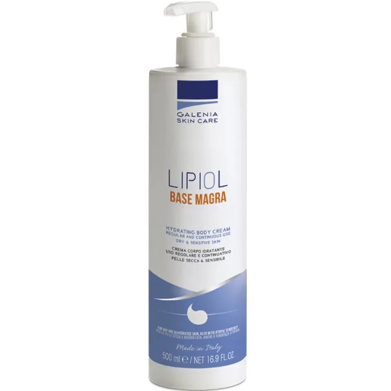 Galenia Skin Care Lipiol Base Magra Hydrating Body Cream Ενυδατική & Προστατευτική Κρέμα Σώματος για Ξηρό, Ευαίσθητο Δέρμα με Τάση Ατοπίας, με Αντλία 500ml