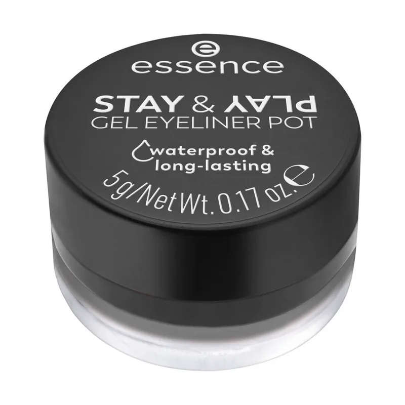 Eyeliners Essence Eyeliner Gel Pot Stay Play - 01 Black