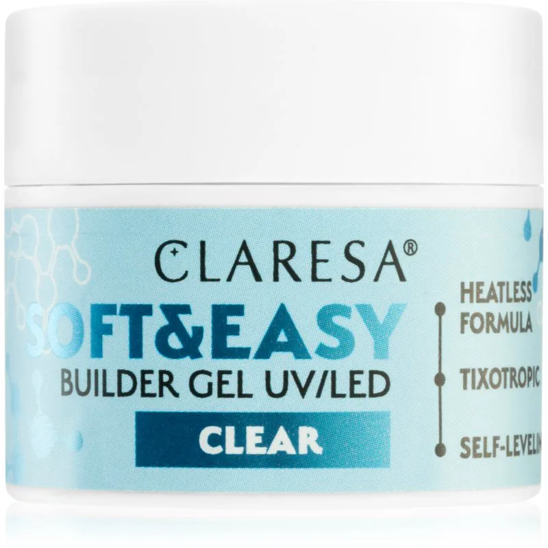 Claresa Soft&Easy Builder Gel Βάση για τα νύχια σε μορφή τζελ Για τα νύχια απόχρωση Clear 12 γρ