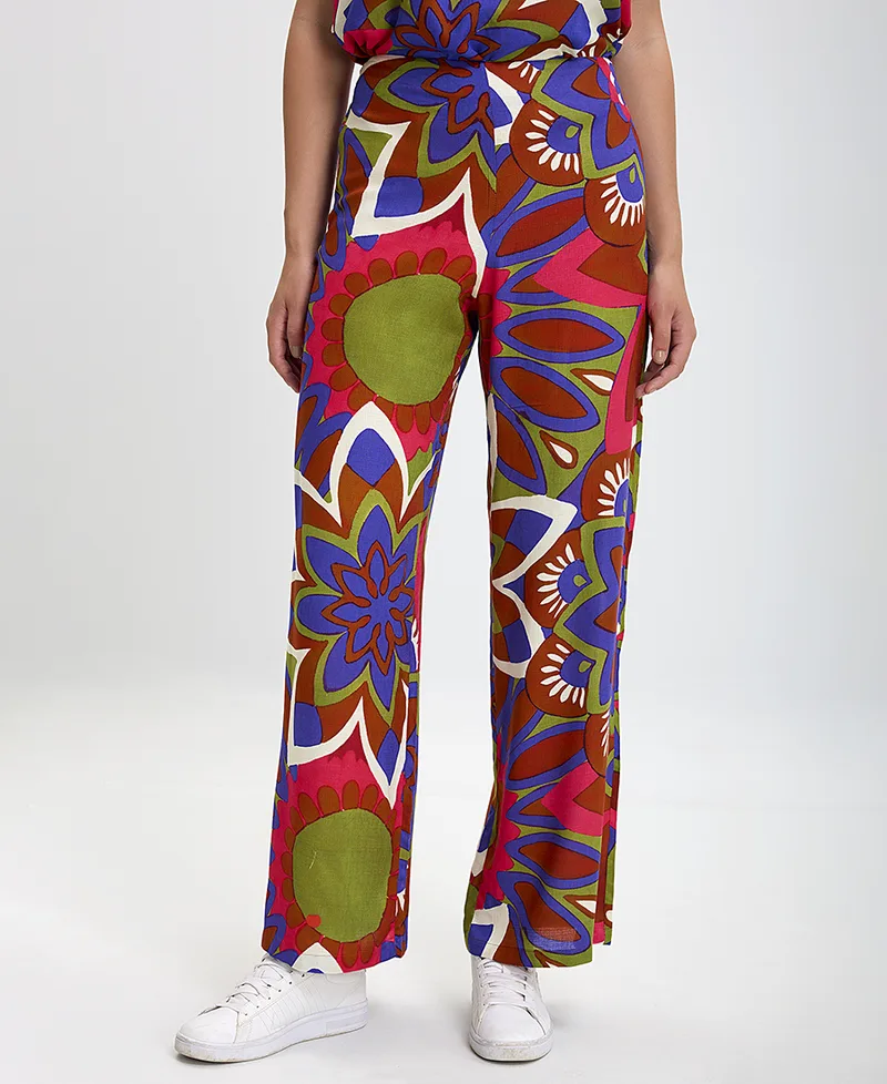 Πνατελόνα Floral Print σε Εμπριμέ