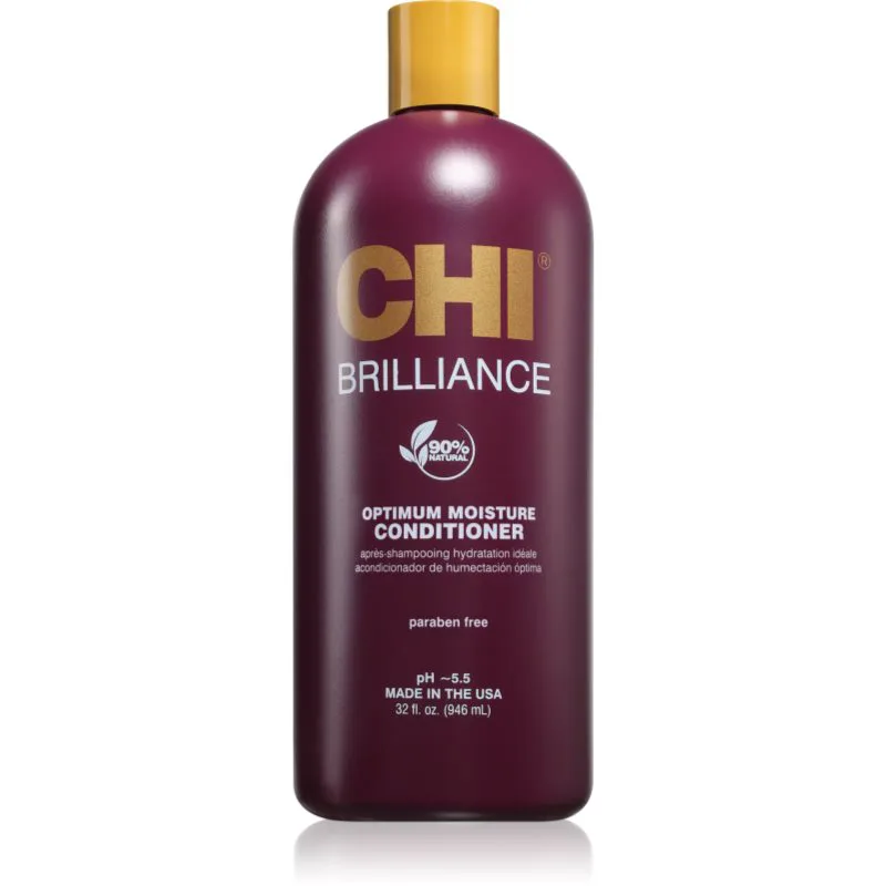 CHI Brilliance Optimum Moisture Conditioner ενυδατικό μαλακτικό για ξηρά και κατεστραμμένα μαλλιά 946 ml