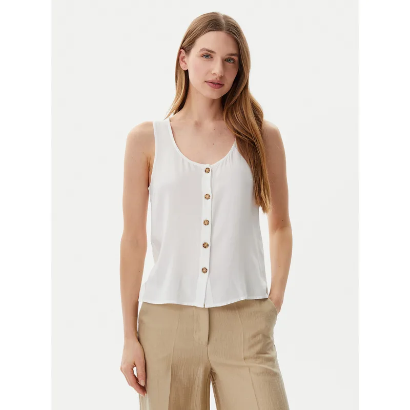 Vero Moda Τοπ Bumpy 10325830 Λευκό Standard Fit