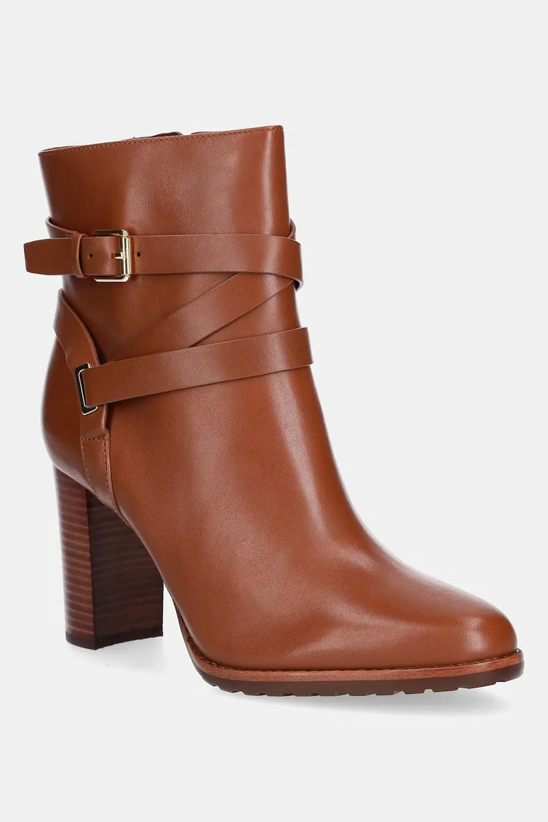 Δερμάτινες μπότες Lauren Ralph Lauren Cllns Bt Hl