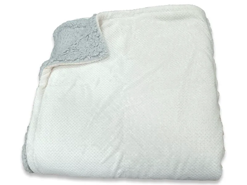 Κουβέρτα Υπέρδιπλη Fleece με Sherpa Γαρύφαλλο 220x240 - Εκρού