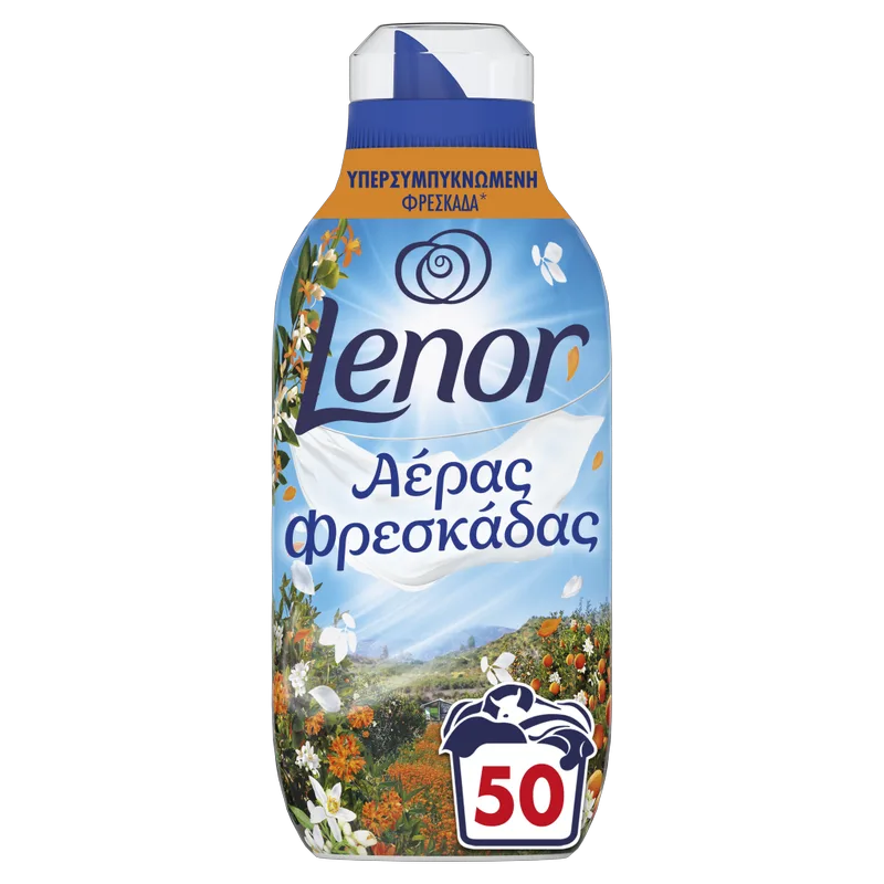 Lenor Fresh Air Μαλακτικό Ρούχων Μοσχοβολιστό Περιβόλι 50 Μεζούρες, 700ml