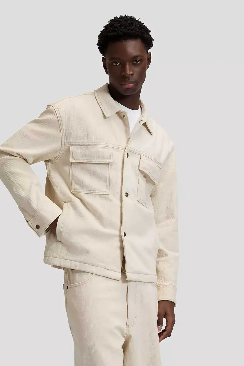 Lee® ανδρικό denim jacket με τσέπες στο στήθος Regular Fit - 112376449 Μπεζ