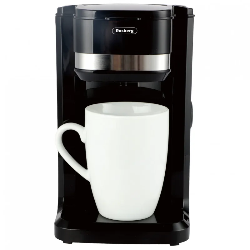 Καφετιέρα Rosberg R51170D, 350W, 150 ml, Περιλαμβάνεται φλιτζάνι, Αυτόματο κλείσιμο, Μαύρο