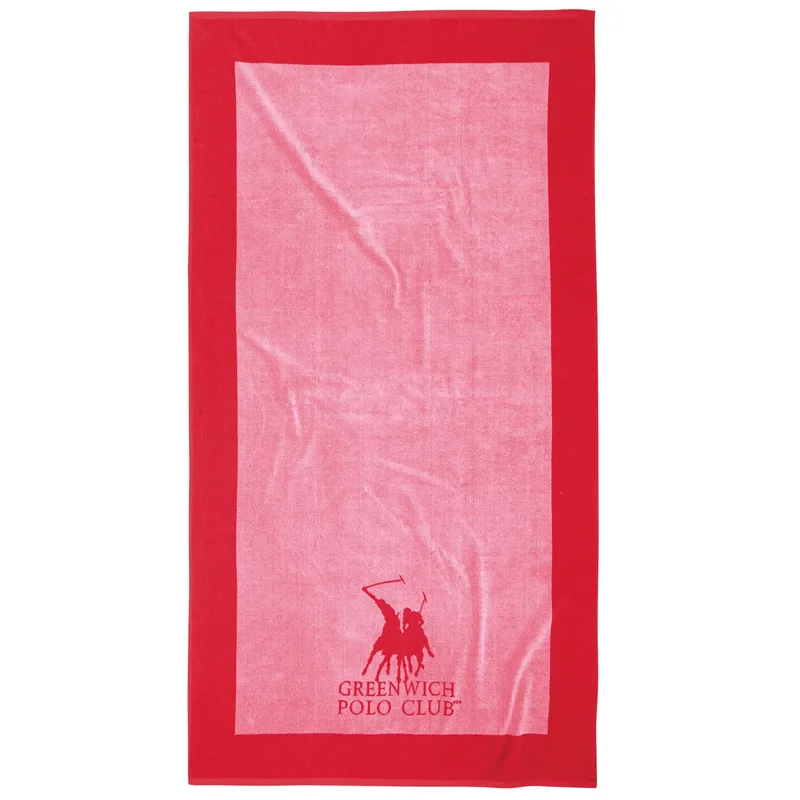 Greenwich polo club πετσετα θαλασσησ 90χ180 4000 pink, red