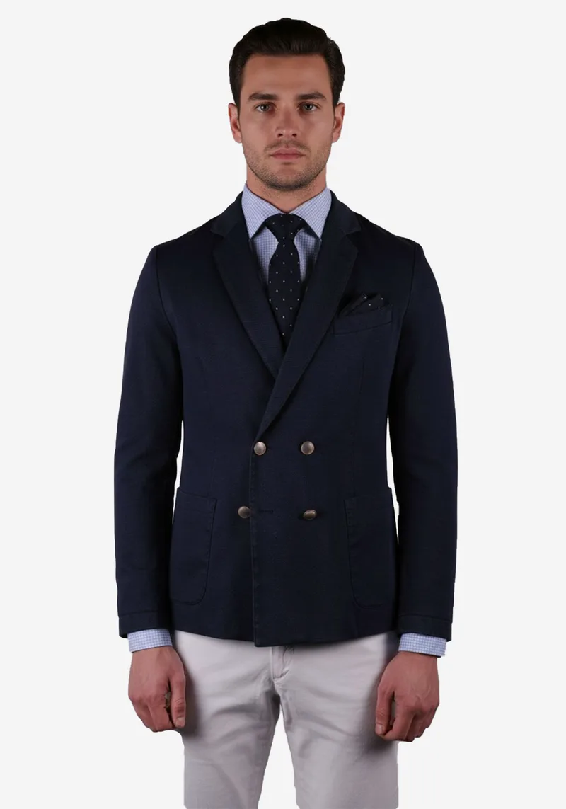 The Italians Gentlemen Blazer Double Breasted - Navy