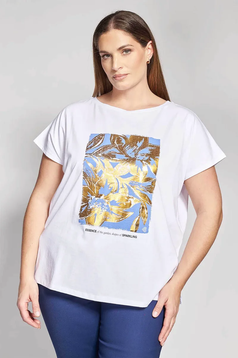 Parabita γυναικείο T-shirt με print - 012610100568 Λευκό