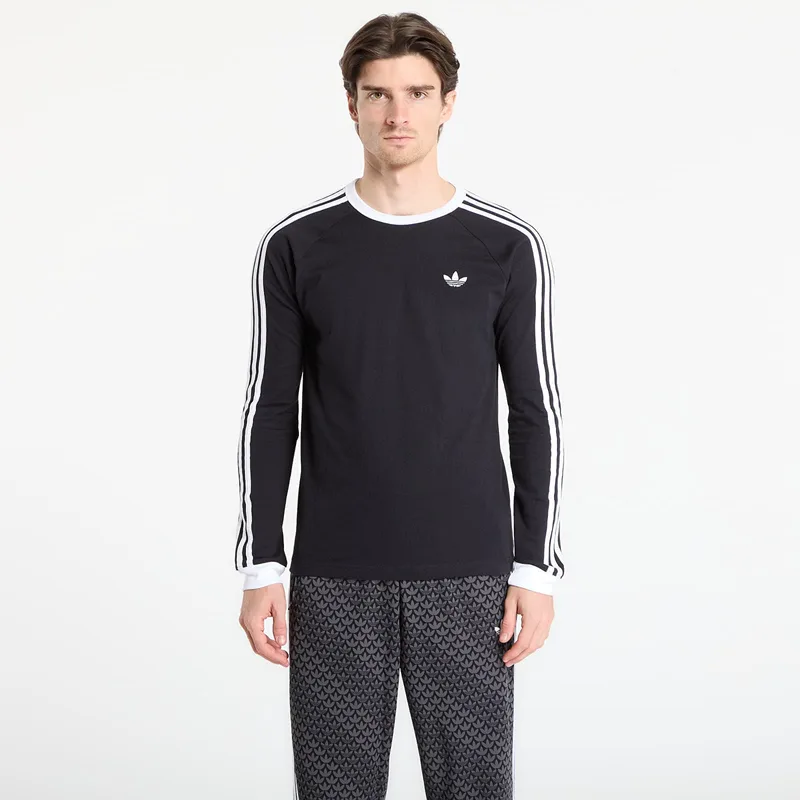 T-shirt adidas 3-Stripes Long-Sleeve Top Long-Sleeve Top Black M