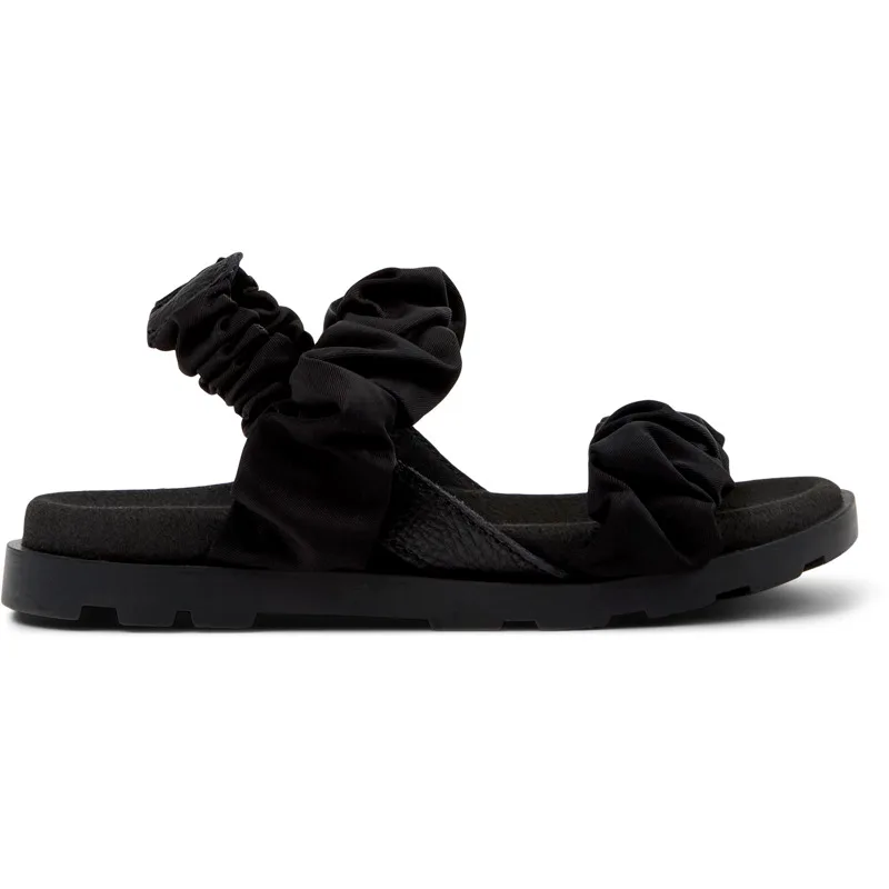 CAMPER Brutus Sandal - Πέδιλα Για Κορίτσια - Μαύρο, Μέγεθος 30, Cotton fabric/Smooth leather