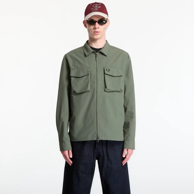 Μπουφάν Fred Perry Ripstop Pocket Overshirt Green L