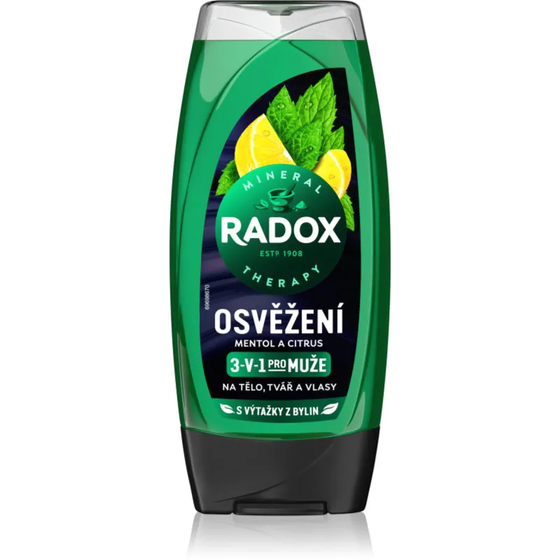 Radox Men Feel Strong τζελ για ντους για πρόσωπο, σώμα και μαλλιά 450 ml