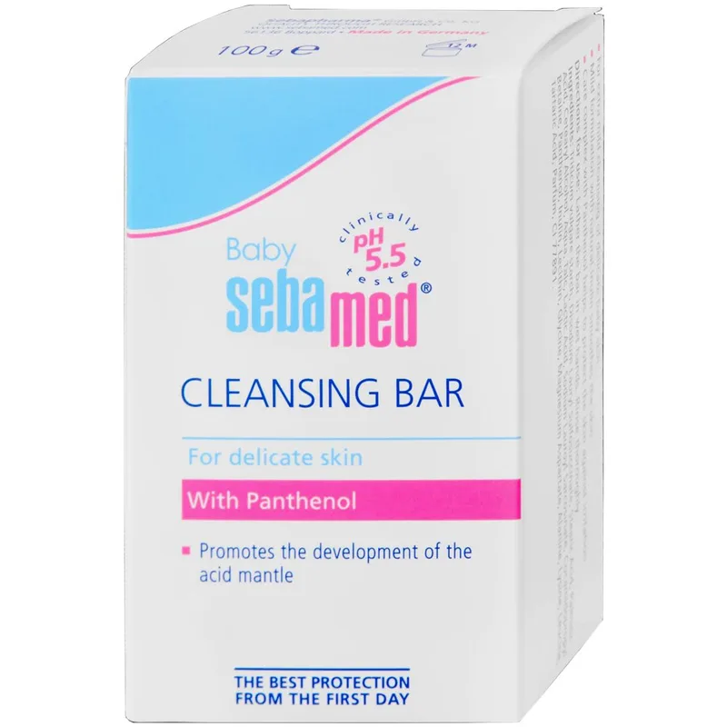 Sebamed Baby Cleansing Bar Μπάρα Σαπουνιού για Ήπιο Καθαρισμό Κατά της Νινίδας για Μωρά από την Πρώτη Μέρα 100gr, 1 Τεμάχιο
