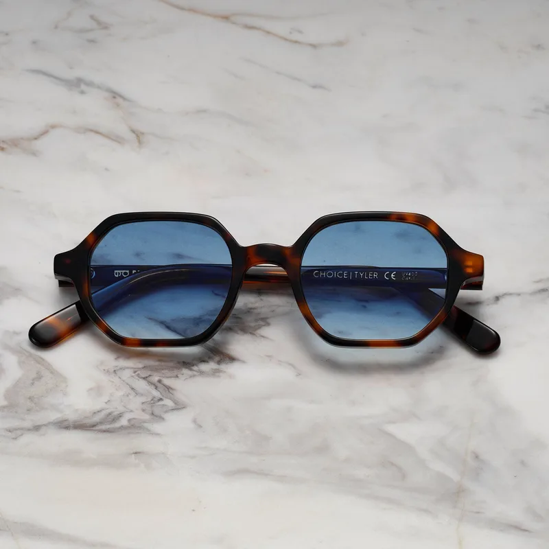TYLER A13EP5 - TYLER - TORTOISE - GRADIENT BLUE Sunglasses | Tortoise | Gradient Blue Shades | Explicit Poets Sunglasses