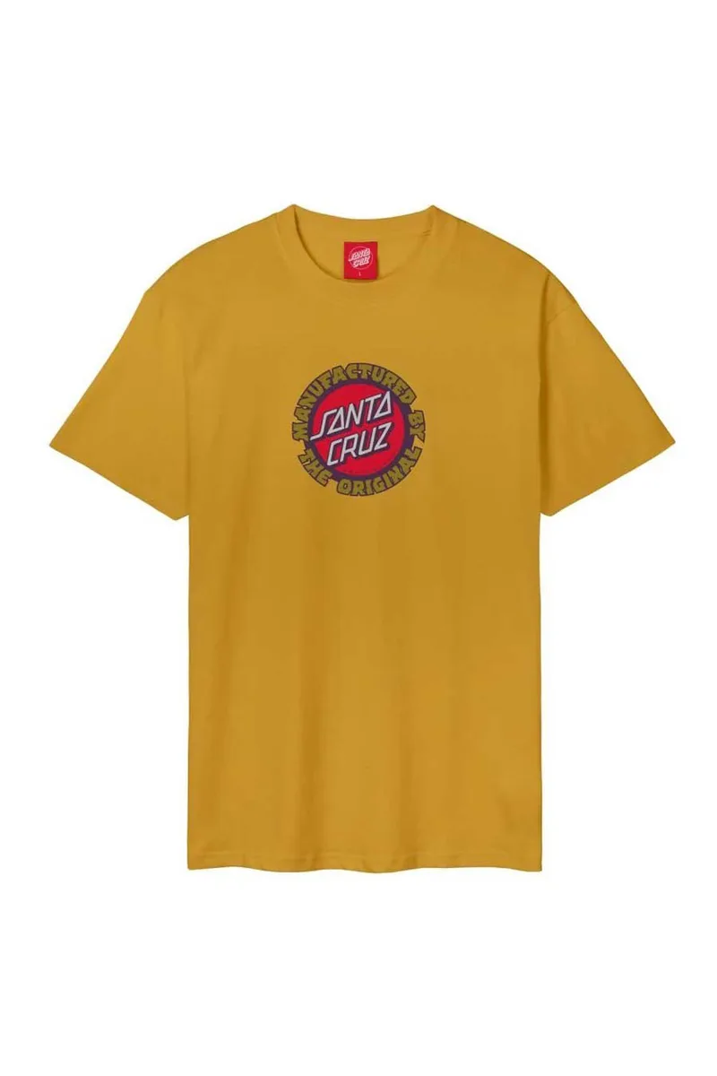 SANTA CRUZ T Shirt Speed MFG Dot Front T-Shirt - Μουσταρδί-SCA-TEE-10677-GOLD