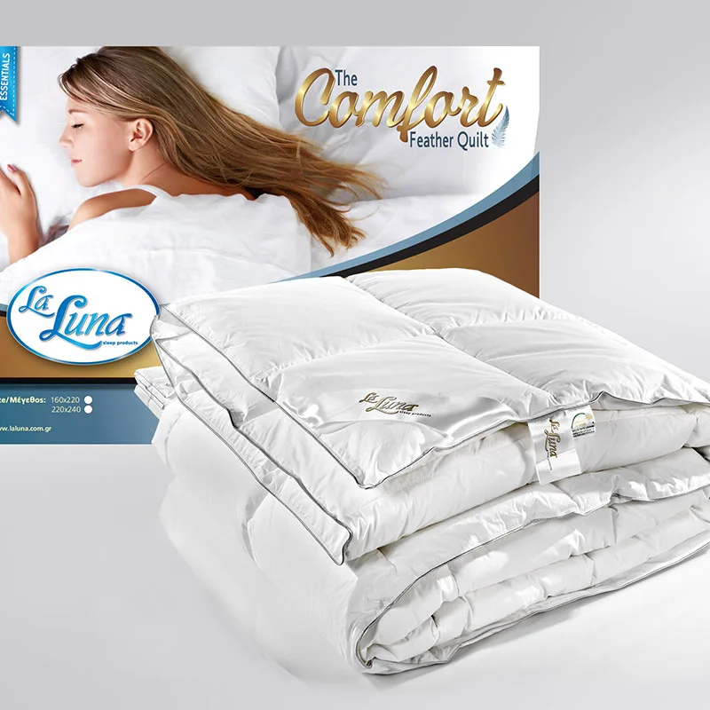 Πάπλωμα Λευκό Πουπουλένιο Μονό 160X220 La Luna The Comfort Duvet Λευκό (160x220)