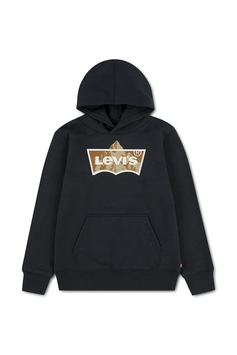 Levi's μπλούζα με κουκούλα παιδική με βαμβάκι TALLEST PEAK BATWING HOODI