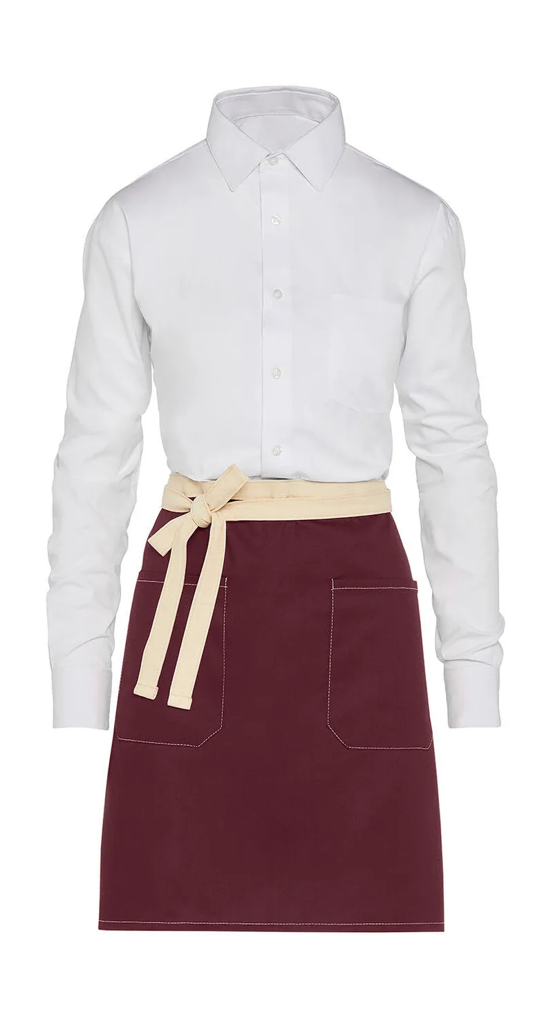 Ποδιά Μέσης Bistro Santorini Δίχρωμη με Τσέπη SG Accessories - BISTRO JG17P-Bistro Burgundy