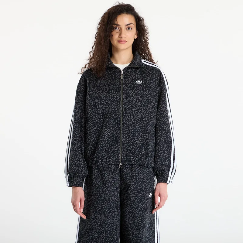 Μπουφάν adidas Firebird Oversized Aop Denim Jacket Black/ Grey Six M