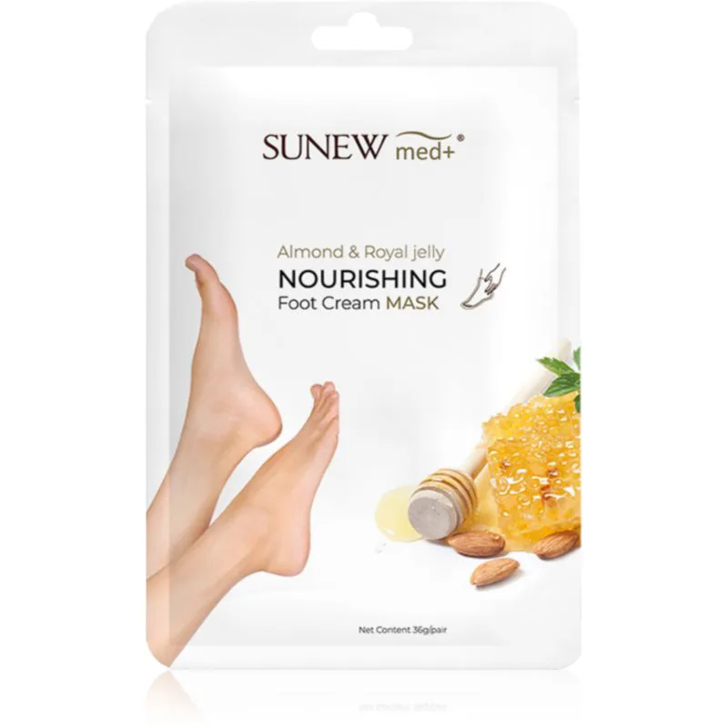 SUNEWMED+ Moisturising Foot Mask with Sweet Almond Oil and Royal Jelly ενυδατική μάσκα για τα πέλματα 1 ζευγάρι