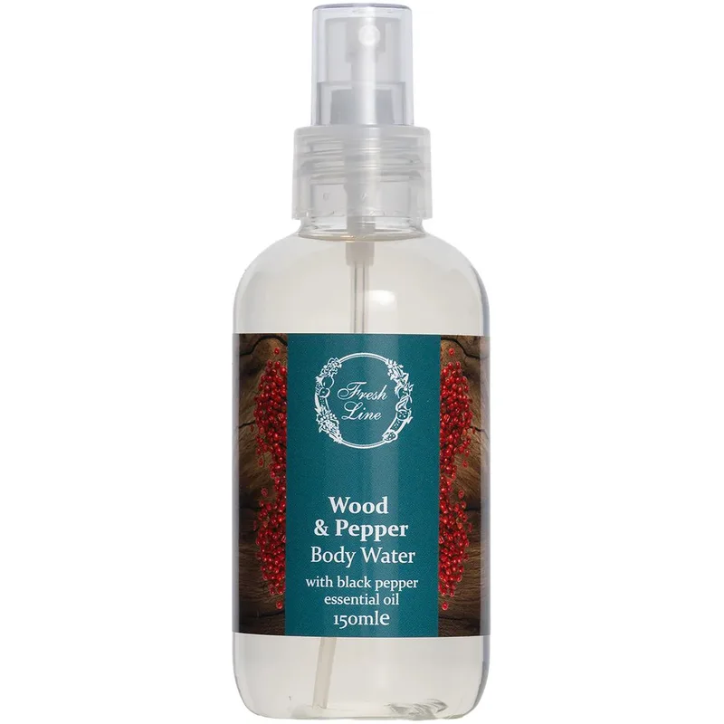 Fresh Line Wood & Pepper Body Water Εκλεπτυσμένο & Γήινο Αρωματικό Νερό Σώματος Φυσικής Σύνθεσης με Ξυλώδεις & Πικάντικες Νότες 150ml