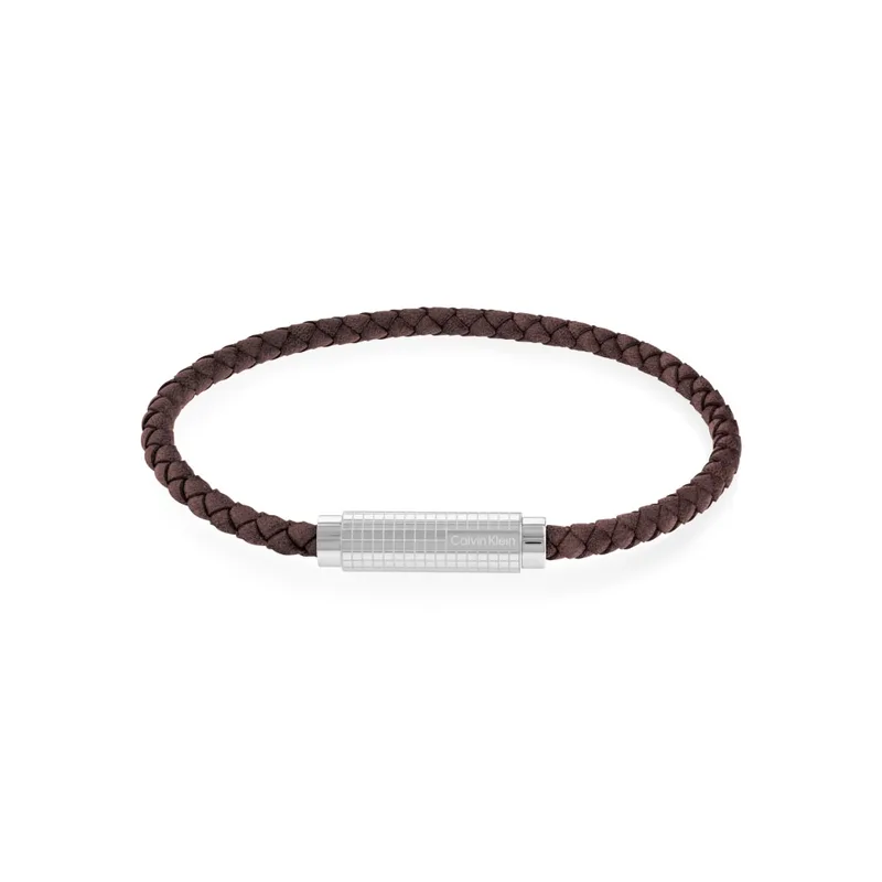 Calvin Klein Ανδρικό Βραχιόλι Από Δέρμα Και Ατσάλι 35000583