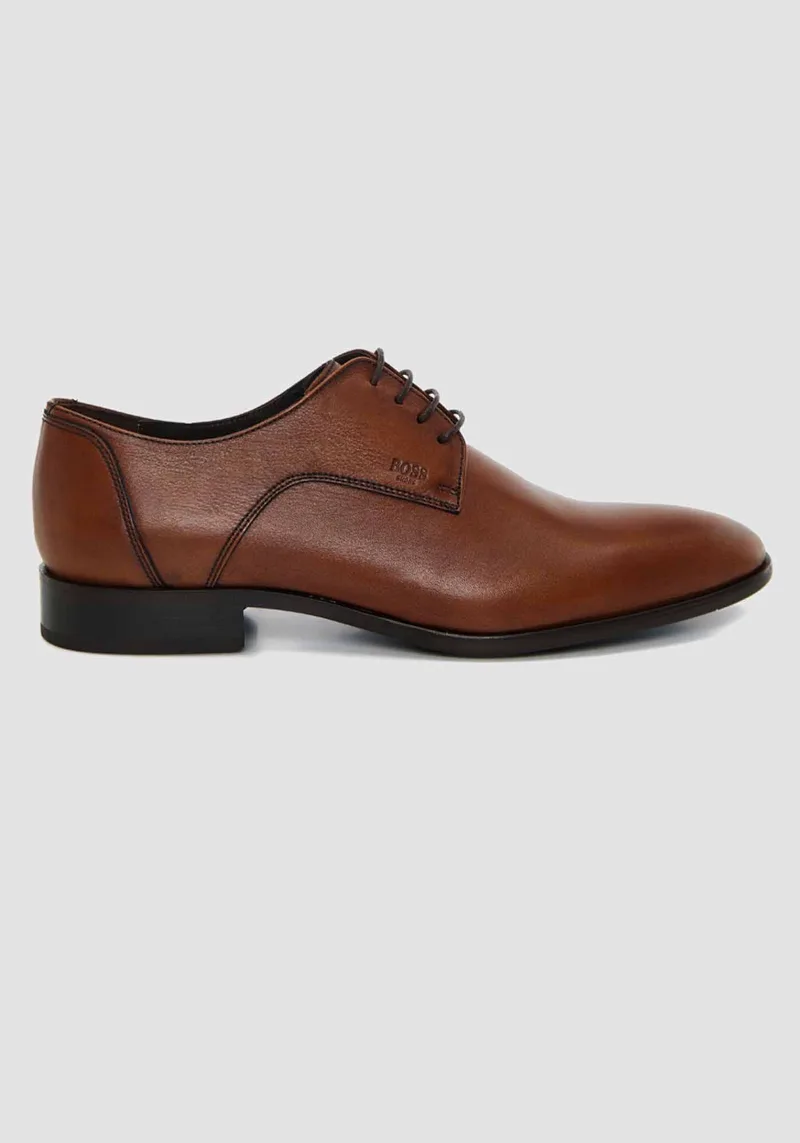 BOSS Shoes Δερμάτινα Παπούτσια της σειράς Del Piero - B7513 Taba