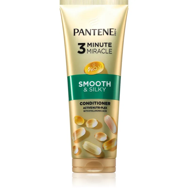 Pantene 3 Minute Miracle Smooth&Silky βαθύ τριών λεπτών μαλακτικό για κατεστραμένα μαλλιά 220 ml
