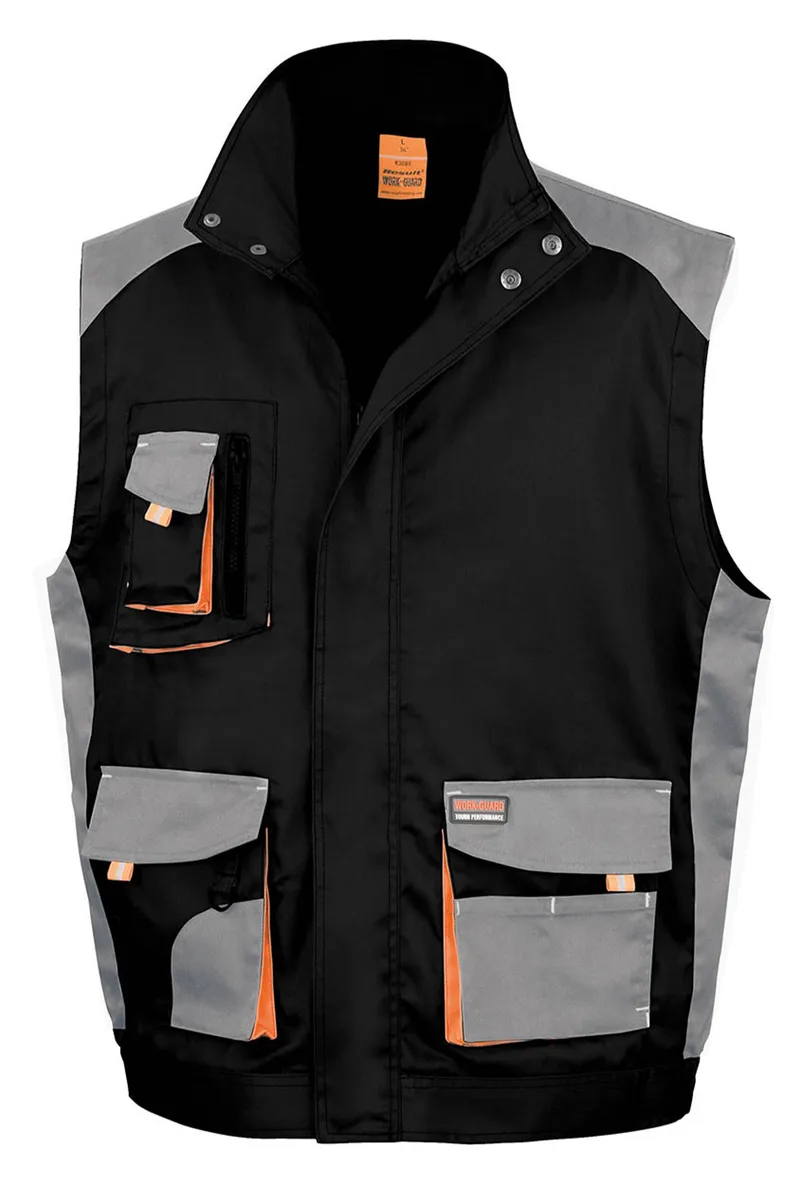 Αδιάβροχο Γιλέκο Εργασίας LITE Gilet Result Work-Guard R317X Black/Grey/Orange