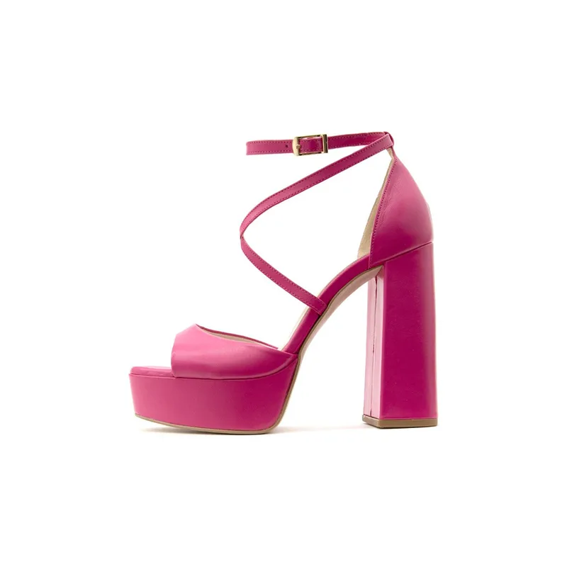 Σανδάλια με τακούνι Fardoulis LEATHER HIGH HEEL SANDALS WOMEN FAEDOULIS