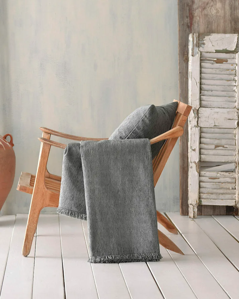 Διακοσμητική μαξιλαροθήκη (40Χ40) KIDAL DARK GREY, RYTHMOS HOME