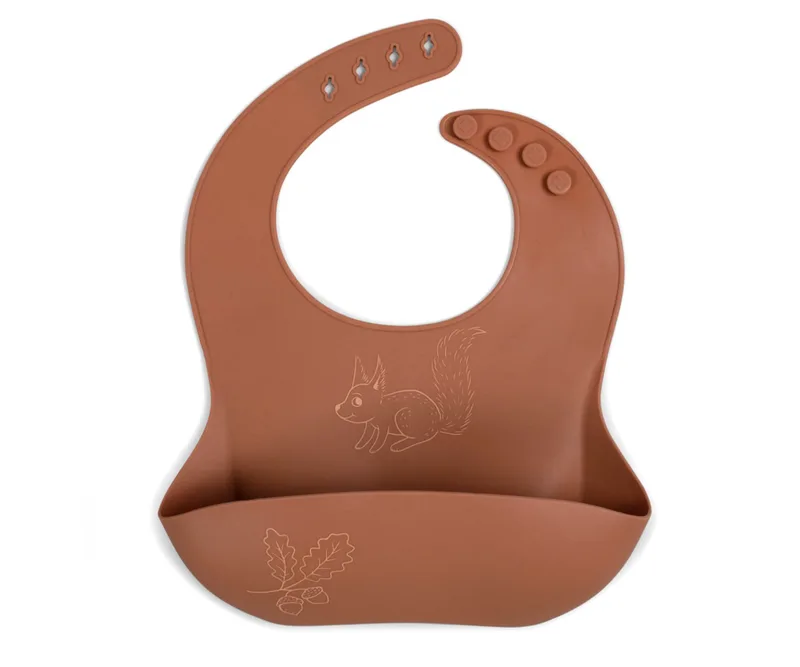 Filibabba Silicone Bib with print - Squirel