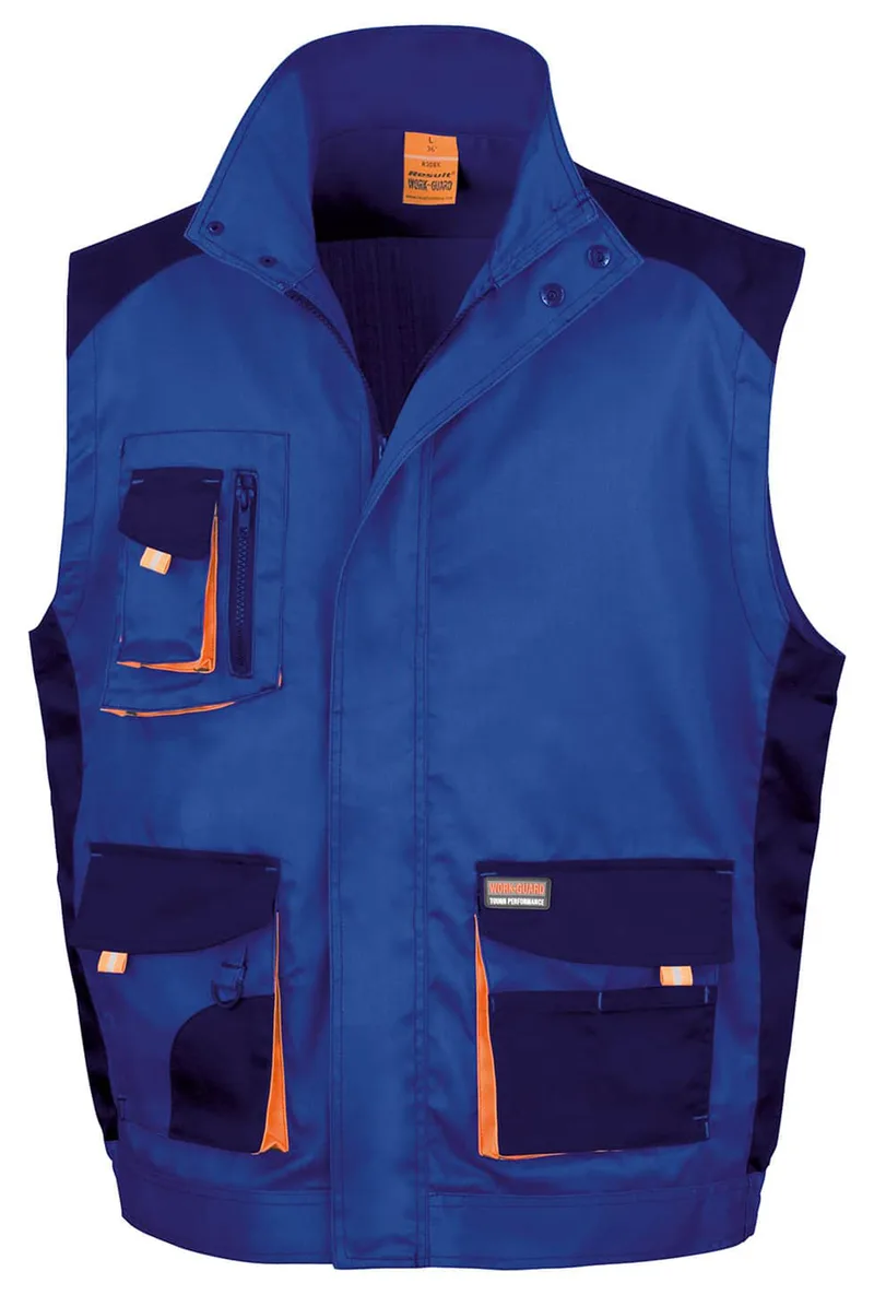 Αδιάβροχο Γιλέκο Εργασίας LITE Gilet Result Work-Guard R317X Royal/Navy/Orange