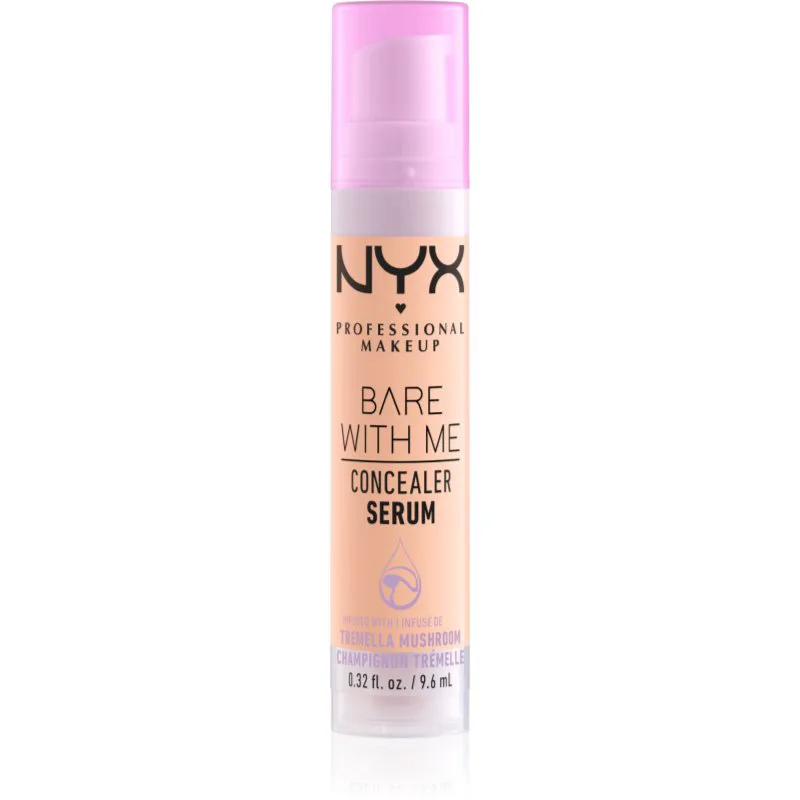 NYX Professional Makeup Bare With Me Concealer Serum ενυδατικός διορθωτής 2 σε 1 απόχρωση 2.5 Medium Vanilla 9,6 ml