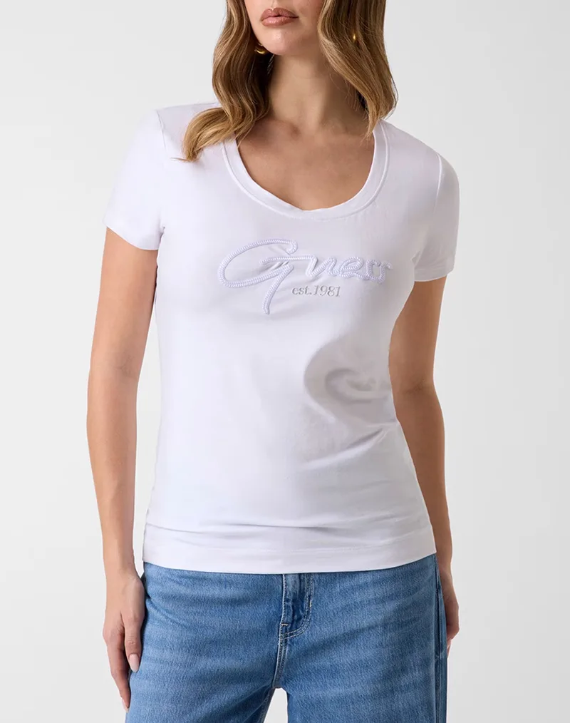 GUESS SS CN GUESS SCRIPT TEE ΜΠΛΟΥΖΑ ΓΥΝΑΙΚΕΙΟ W6GI14K3033-G011 White