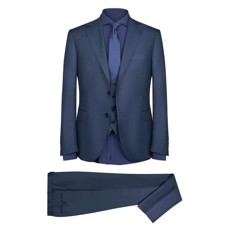 Prince Oliver Κοστούμι με Γιλέκο Three-Piece Μπλε (Modern Fit) New Arrival
