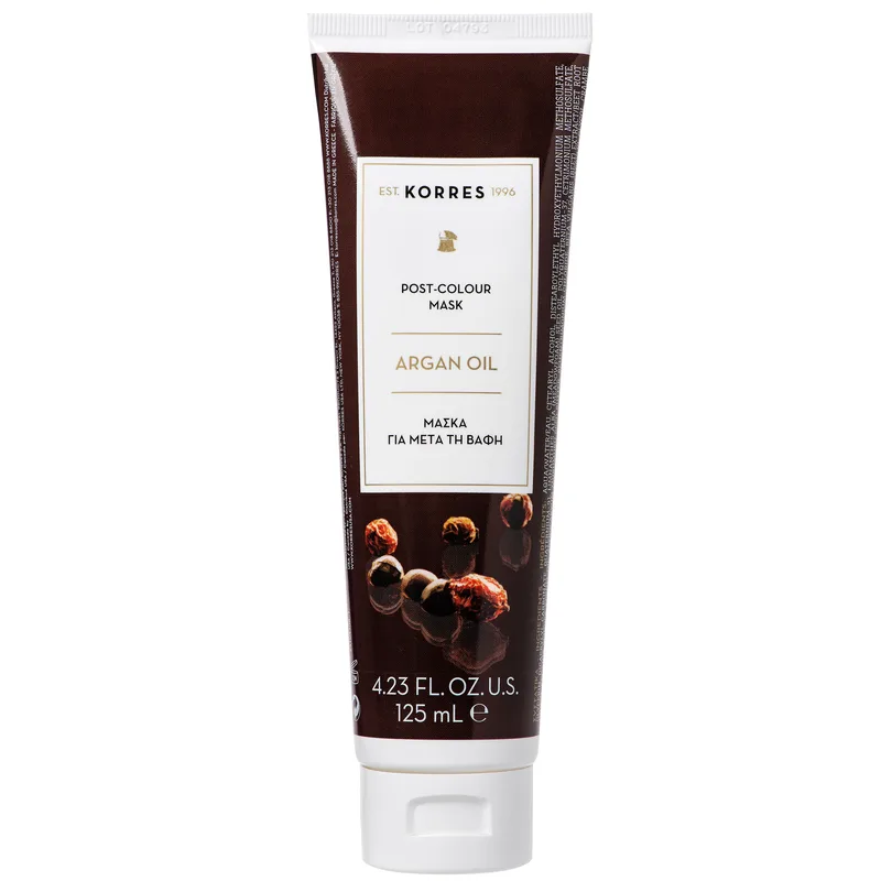 Korres Argan Oil Post-Colour Mask Μάσκα για Μετά τη Βαφή με Έλαιο Argan για Υγιή, Ενυδατωμένα Μαλλιά & Χρώμα που Λάμπει 125ml
