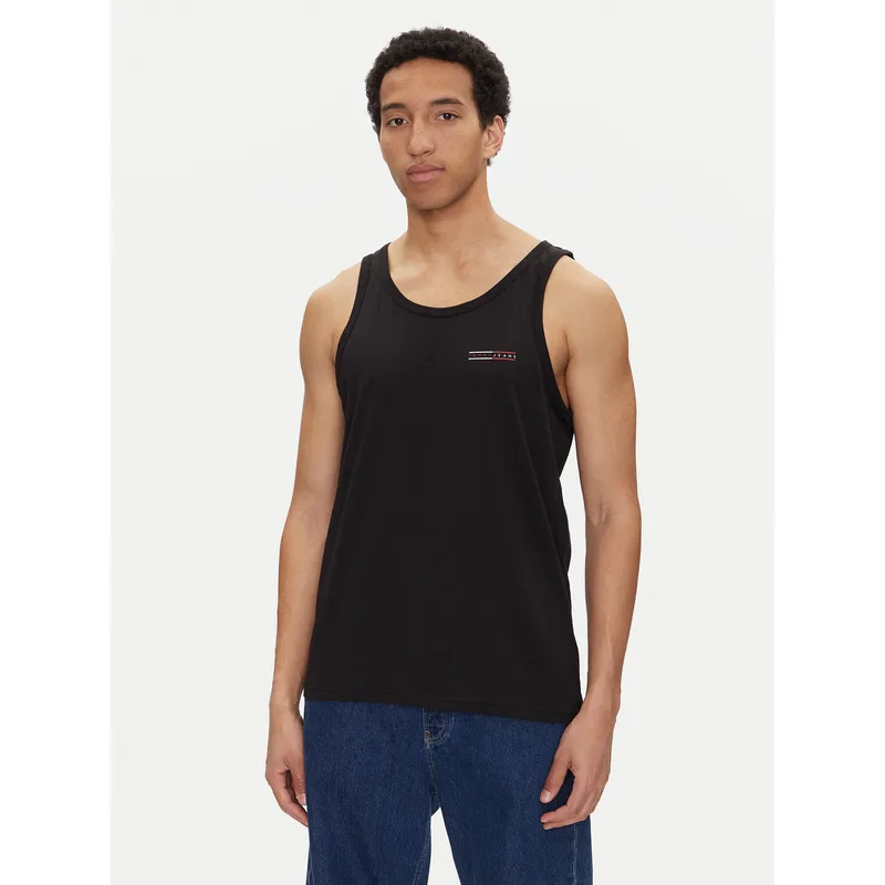Tommy Jeans Tank top Entry Graphic DM0DM20790 Μαύρο Slim Fit
