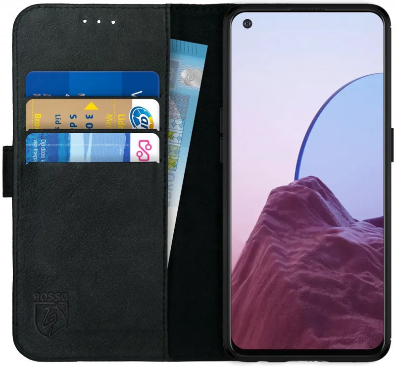 Κόκκινο Deluxe Δερμάτινη Θήκη Πορτοφόλι OnePlus Nord N20 5G - Black (8719246343605)